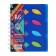 Notepad on the crest A6, 100 sheets, line, plastic cover, with "leaves" separators, mix
