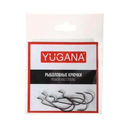 Offset hooks Yugana Wide Range Worm, No. 4, 5 pcs.