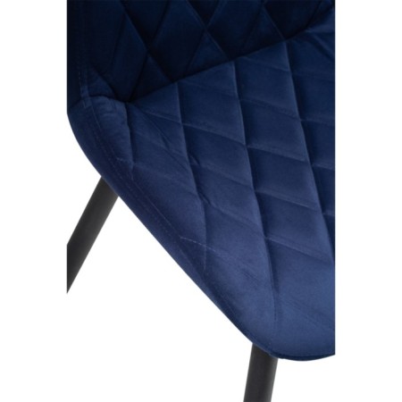 Stol on a metal frame Baoine used metal/velor, black/blue 50x55x83 cm-5