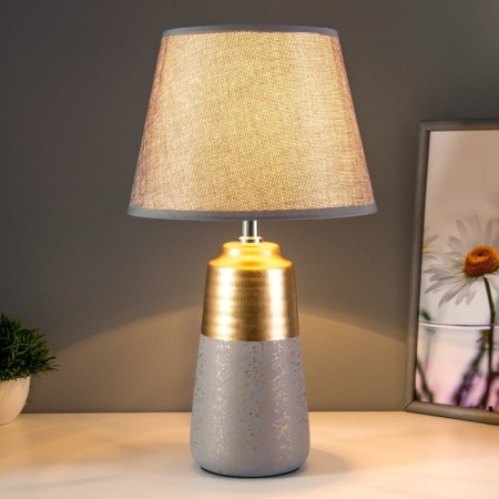 Virsavia table lamp E14 40W gray-gold 22x22x39 cm Risalux-1