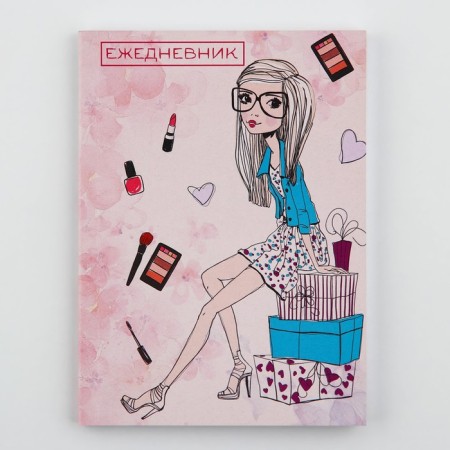 Diary in the thin cover A6, 52 sheets "Girl"-5