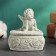 Casket with a lid "Heart with an angel" aged, 10x9cm