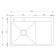 Kitchen sink "RMS" MRK-7851BL-L, SLAY, Left, thickness 3.0 and 1 mm, dispenser, graphite