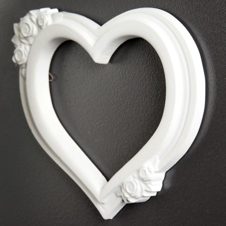 Photo frame "Heart" white 16x13.5cm-1