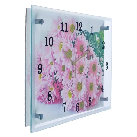 Carty clock is wall-mounted, interior "gerberes", silent, 25 x 35 cm-1