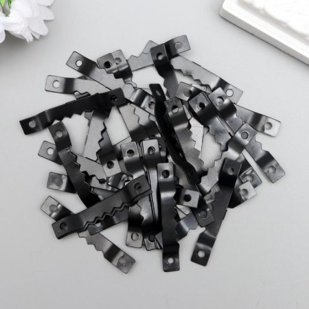 Tough suspension for paintings, photo frames metal (set 40 pcs) black 4x0.5 cm-2