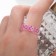 Ring "Transparent" emoticons, pink color, 17 size