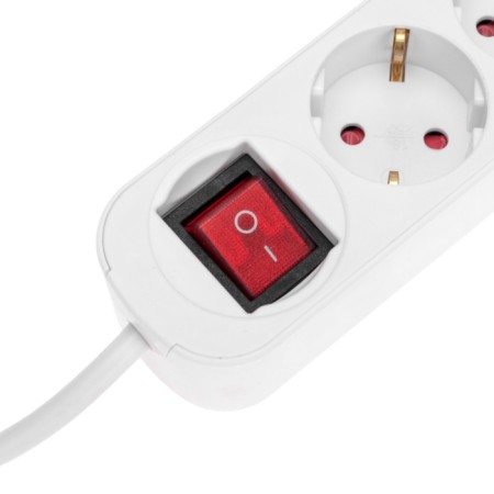 Extension cord Standard 3 nests, 5m, 3x1.0mm², s/h, with a switch, white rexant-2