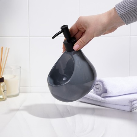 A soap dispenser with Savanna Drop, 450 ml sponge stands, gray color-6