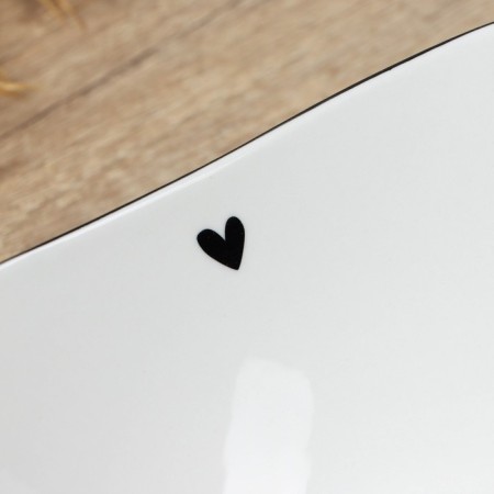 Deep plate of ceramic “With Love”, 17.5 x 17.5 x 5.5 cm, 500 ml, white color-5
