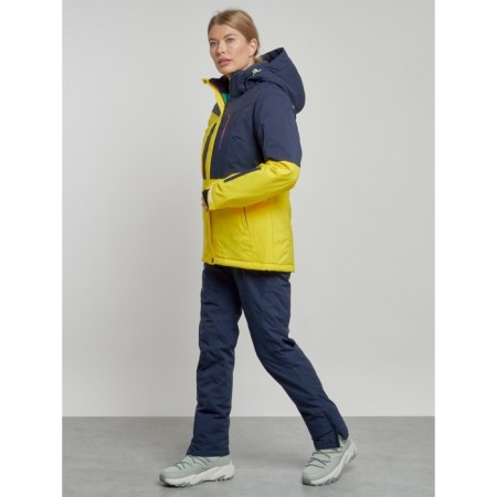 Ski costume female winter, size 48, yellow color-2