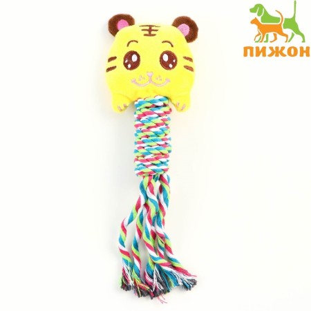The toy is soft for dogs "Tigerok" yellow, 28 cm
