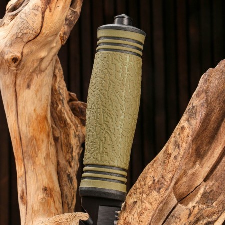Tactical knife "Alfa" 23cm, blade 110mm/3mm, with fiberglass and sling, green-4