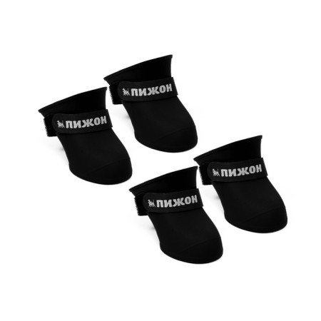 Rubber Pigger boots, set 4 pcs., Rr. L (sole 5.7 x 4.5 cm), black-1