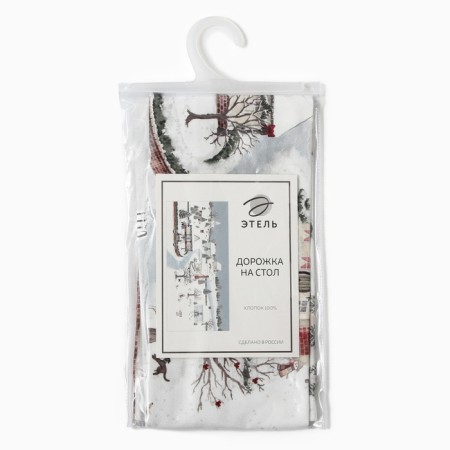 New Year. Driving Ethel "Winter village" 30x70 cm, 100% hl, sarzha 190 g/m2-6
