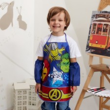 Apron with sleevens children's “Avengers team”, 49x39 cm