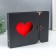 Photo album 30 sheets "Red Heart on Black" 19.5x26.5 cm