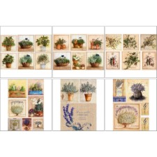 Set of decoupage maps 6 pcs 