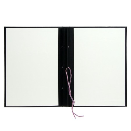 A4 course folder "Course Project", boumvinyl, scallops/cassation, (without paper) black 10kp01-4