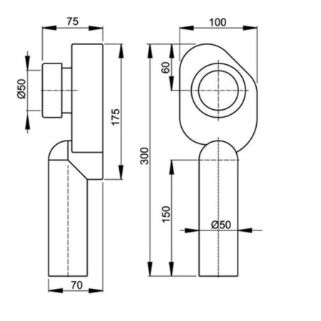 Syphon for Santek "Gala", vertical-1