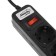 Luazon Lighting network filter, 5 outlets, 0.5 m, 2200 W, 3 x 0.75 mm2, 10 A, 220 V, black