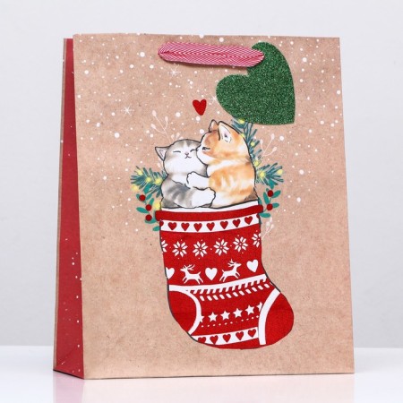 Gift package "Cats in the sock" 26 x 32 x 12 cm-2