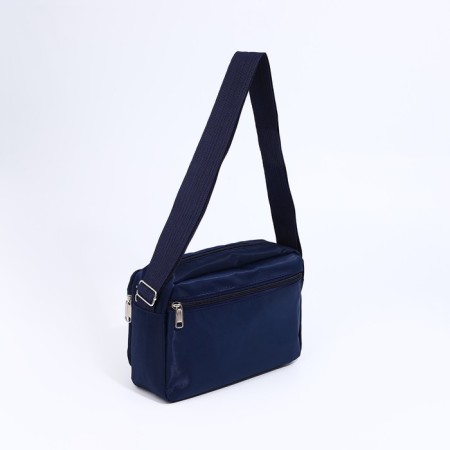 Bag Cross-Bodi with a zipper, blue color-1