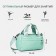 Sports bag with lightning, external pocket, green color
