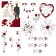 A set for the wedding ransom "Two hearts-one love", roses