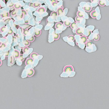Decor for creativity plastic "Rainbow in the clouds" set of 20 g 0.6x0.8 cm-1