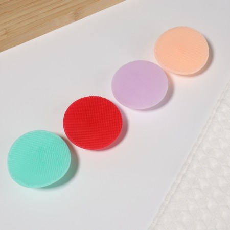 Washing brush, silicone, on suction cup, d = 5.5 cm, color mix-8