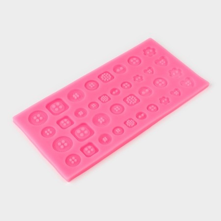 Mold "buttons", silicone, 21.3 × 10.6 cm, color mix-2