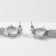Hanging earrings "Circle" with chains, color silver