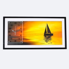 Carting clock is wall-mounted, interior 
