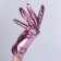 Carnival accessory- gloves, pink metallic color, artificial leather
