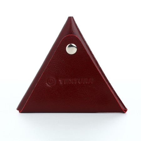 Monetnik on the button, Textura, burgundy color