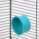 Wheel for rodents half -closed plastic, with a stand, 9 cm, turquoise