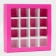 Box for sweets, confectionery packaging, 16 cells, “fuchsia” 17.7 x 17.7 x 3.8 cm
