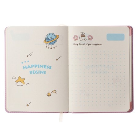 Gift notebook, A6+, 100 sheets, color block, PVC cover, "Anime", mix-11