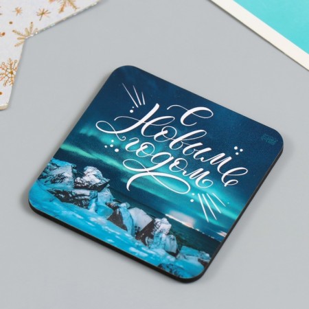 Magnet tree "Winter landscapes" 7x7 cm mix 5 types-3
