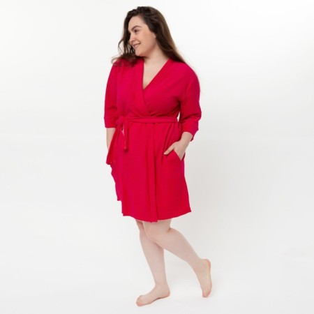 Women's robe, raspberry color, size 44