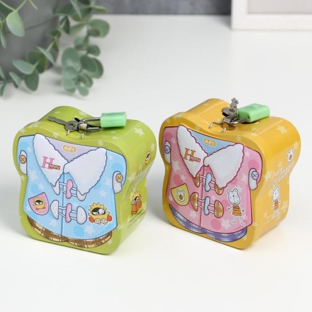 Piggy bank Metal "Coat" mix 9.5x9x5 cm-4