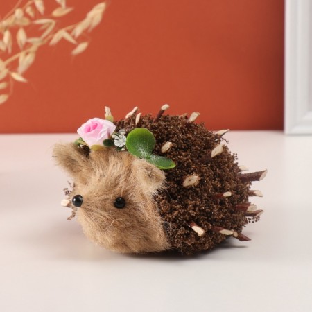 Decor "Hedgehog with flowers" 15x10x9 cm