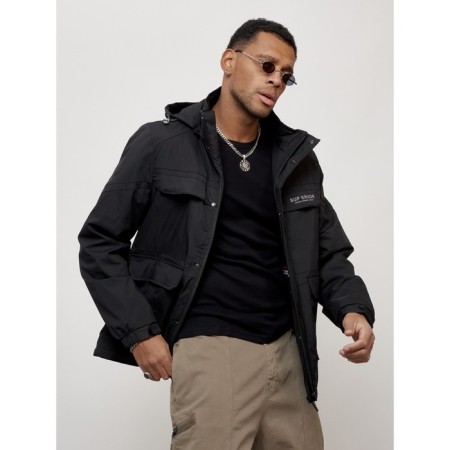 Sports male jacket, size 52, black color-10