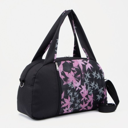 Sportivnaya bag with lightning with lining, external pocket, black color