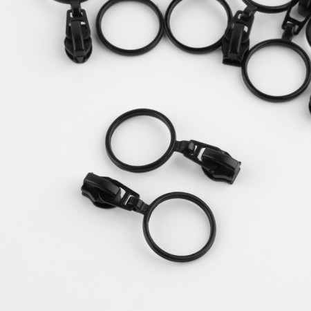 Automatic lock for lightning "Spiral", No. 3, 10 pcs, black color