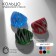 Ring "Muranian glass" waves, color mix