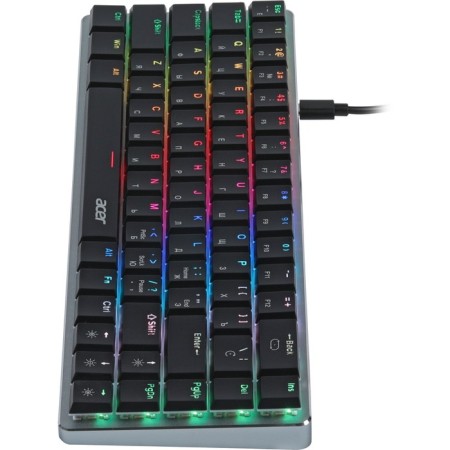 Acer OKW302 Keyboard Silver USB for Gamer LED (ZL.KBDCC.01C)-6