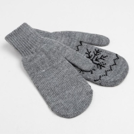 Women's mittens, gray color, size 18-1