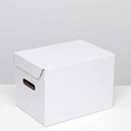 A4 storage box, white, 32.5 x 23.5 x 23.5-2